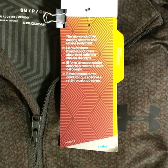 UA Fitted Coldgear 1/2 Zip Long Sleeve - Picture 9 of 10